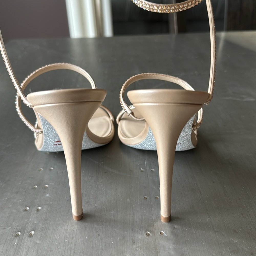 Rene Caovilla supercleo gold snake crystal sandal stiletto Sz 38.5 with box - Picture 6 of 13